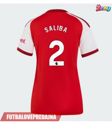 Lacne Ženy Futbalové dres Arsenal William Saliba #2 2026-27 Krátky Rukáv - Domáci
